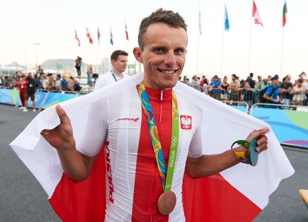Rafał Majka z brązowym medalem igrzysk olimpijskich /Adam Warżawa /PAP