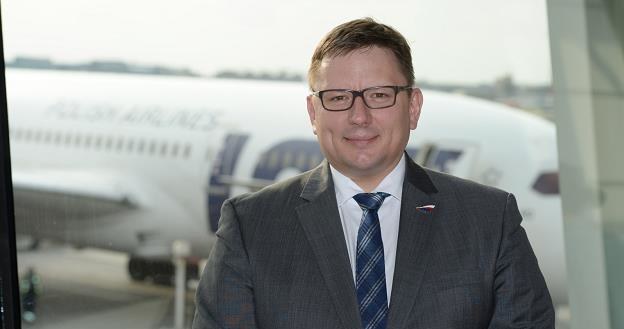 Rafał Milczarski, prezes Polskich Linii Lotniczych LOT. Fot. Jacek Turczyk /PAP