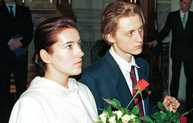 Rafał Olbrychski z Agatą Strzępek w 1991 roku, fot. Jerzy Kosnik &nbsp; /Agencja FORUM