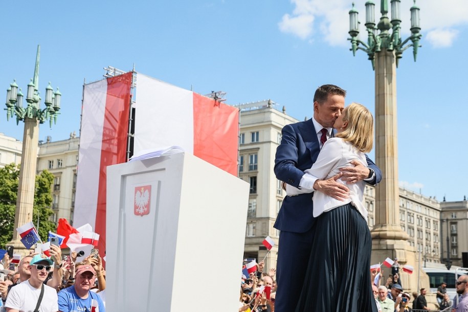 Rafał Trzaskowski i Małgorzata Trzaskowska / 	Leszek Szymański    /PAP