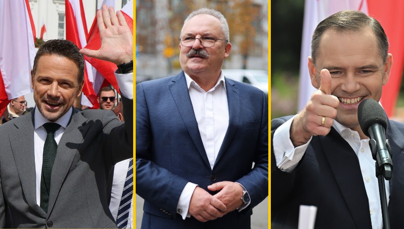 Rafał Trzaskowski, Marek Jakubiak i Karol Nawrocki /Paweł Supernak, Szymon Pulcyn, Piotr Polak /PAP