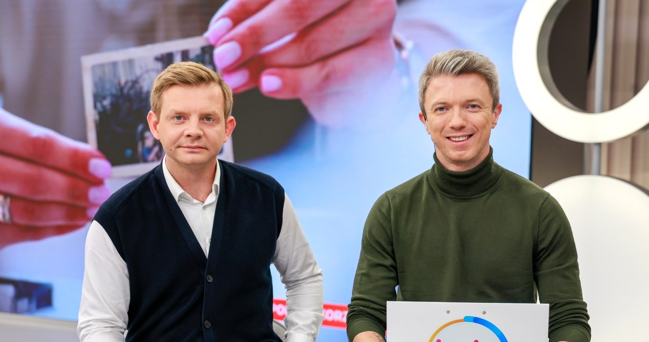 Rafał Zawierucha i Artur Zaborski w studiu "halo tu polsat" /Gałązka /AKPA