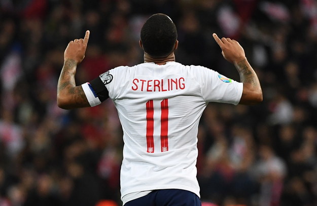 Raheem Sterling ustrzelił Czechom hat-tricka /ANDY RAIN /PAP/EPA