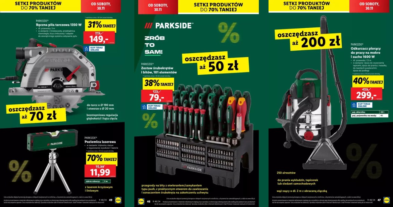 Raj dla majsterkowiczów! Narzędzia Parkside taniej o nawet 70%! /Lidl /INTERIA.PL