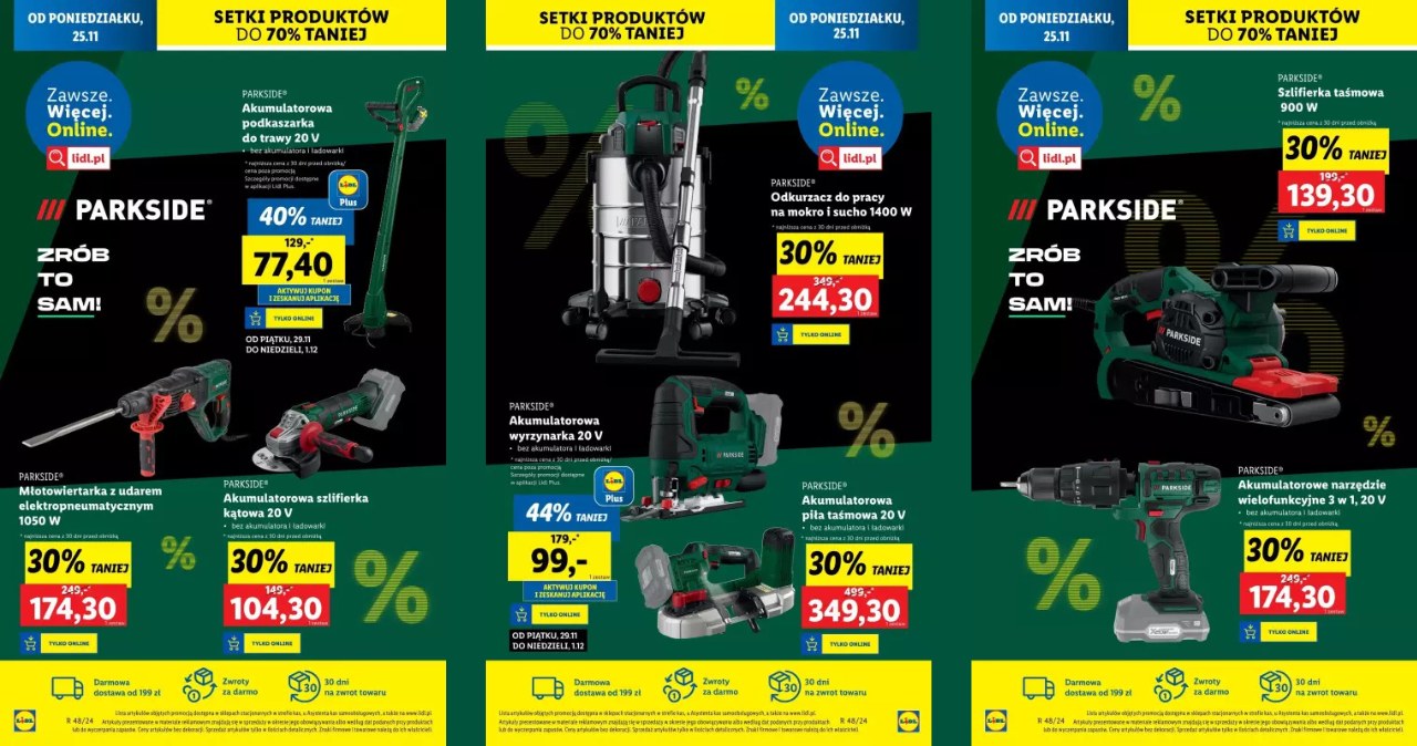 Raj dla majsterkowiczów! Narzędzia Parkside taniej o nawet 70%! /Lidl /INTERIA.PL