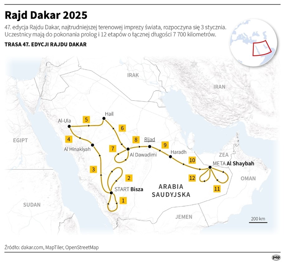 Rajd Dakar 2025 /Maciej Zieliński /PAP