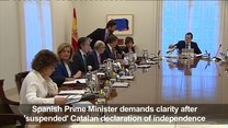 Rajoy wzywa Puigdemonta do sprecyzowania stanowiska rządu Katalonii ws. niepodległości