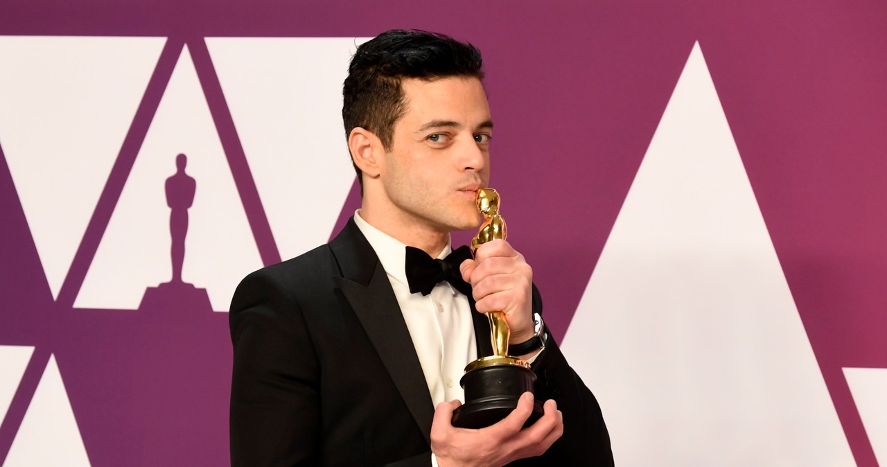 Rami Malek z Oscvarem za rolę w filmie "Bohemian Rhapsody" /Frazer Harrison /Getty Images