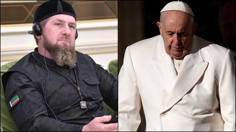 Ramzan Kadyrow odpowiada papieżowi Franciszkowi /Alexey NIKOLSKY / SPUTNIK;  Filippo MONTEFORTE /AFP