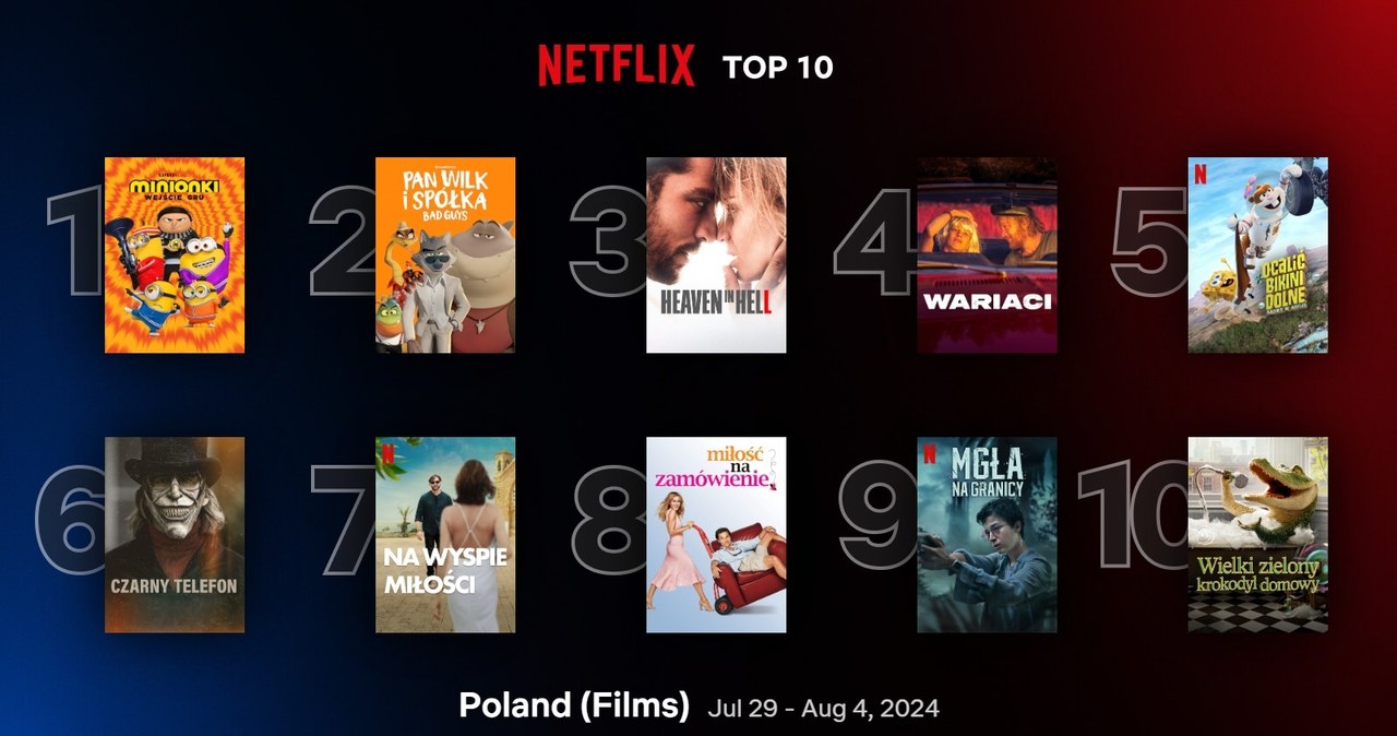 Rankning Netflix w Polsce /Netflix