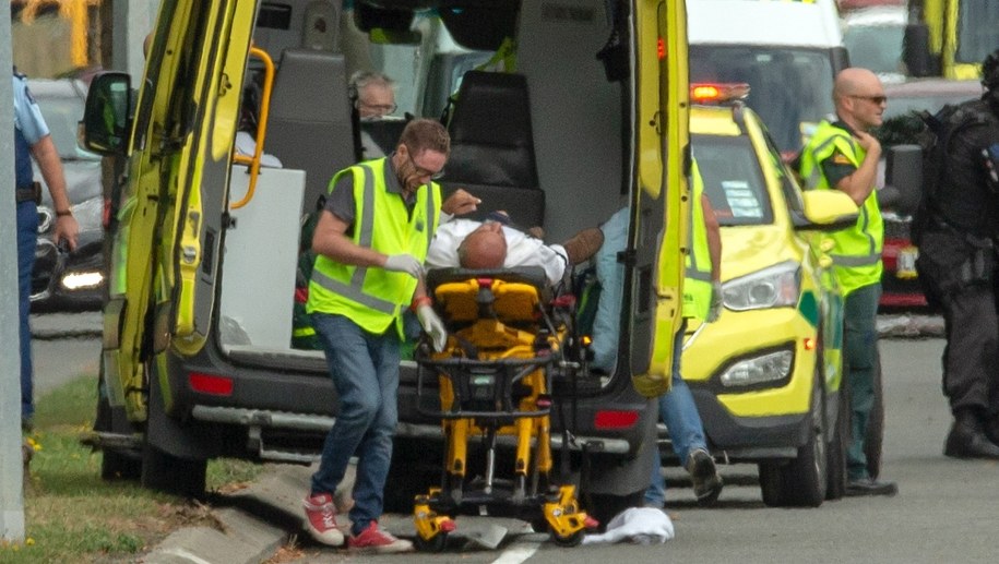 Ranny w zamachu w Christchurch /Martin Hunter /PAP/EPA
