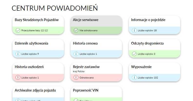 Raport historii pojazdu dostarcza szczegółowych informacji na temat historii samochodu /materiały promocyjne