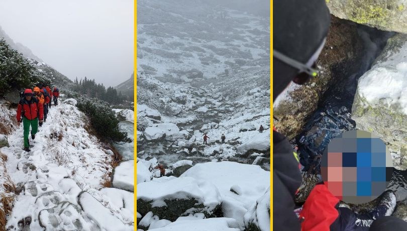 Ratownicy HZS opublikowali zdjęcia z akcji poszukiwawczej w Tatrach. /HZS /