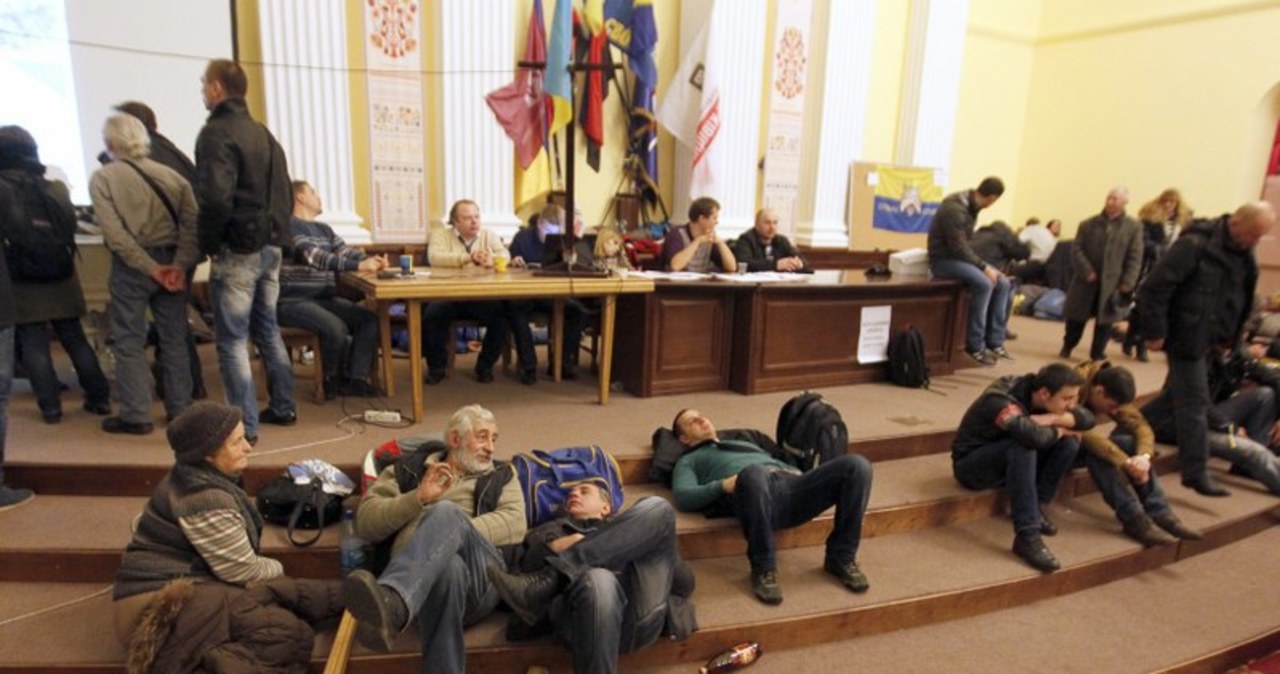 Ratusz w Kijowie przyjął protestujących Ukraińców