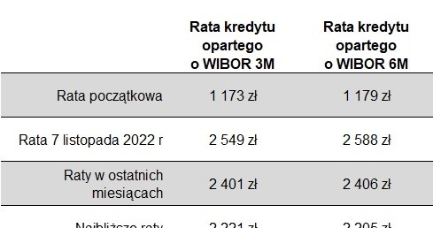 Raty kredytu hipotecznego w kwocie 300 tys. zł, na 30 lat, udzielonego w kwietniu 2021 r /Źródło: Expander /