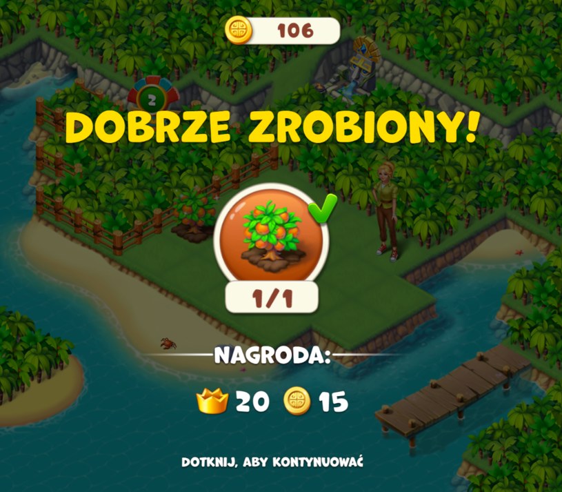 Realizacja poziomu gry online za darmo Tropical Merge /Click.pl