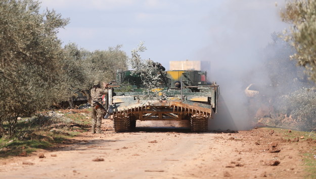 Rebelianci z Narodowej Armii Syryjskiej wspieranej przez Turcję /YAHYA NEMAH /PAP/EPA
