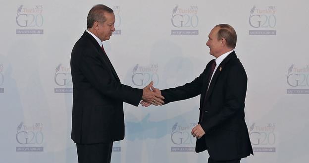 Recep T. Erdogan (L) i Władimir Putin. Fot. Chris McGrath /Getty Images/Flash Press Media