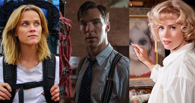 Reese Witherspoon ("Wild"), Benedict Cumberbatch ("Imitation Game") i Amy Adams ("Big Eyes") /materiały dystrybutora