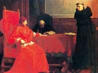 Reformacja: F. Pauwels, Przesłuchanie Lutra przez legata papieskiego Kajetana przy okazji obrad sej /Encyklopedia Internautica