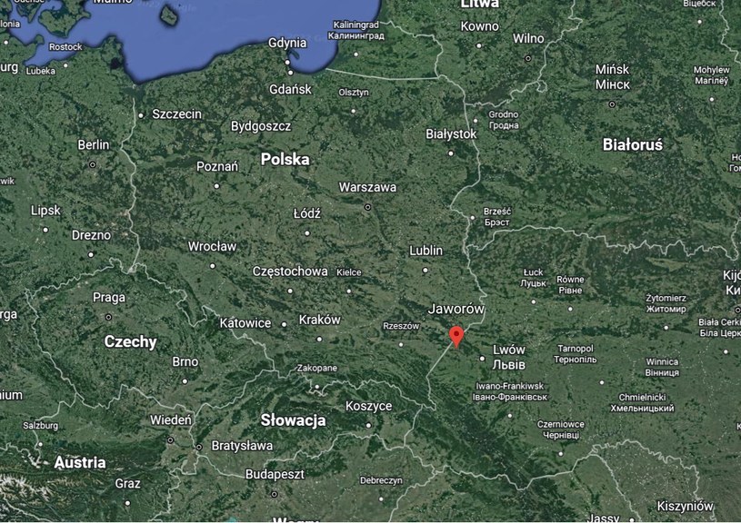 Rejon jaworowski znajduje się tuż przy granicy z Polską; źródło Google Maps /