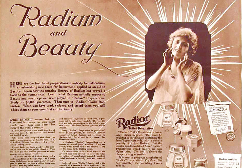 Reklama kosmetyków z radem /Wikimedia