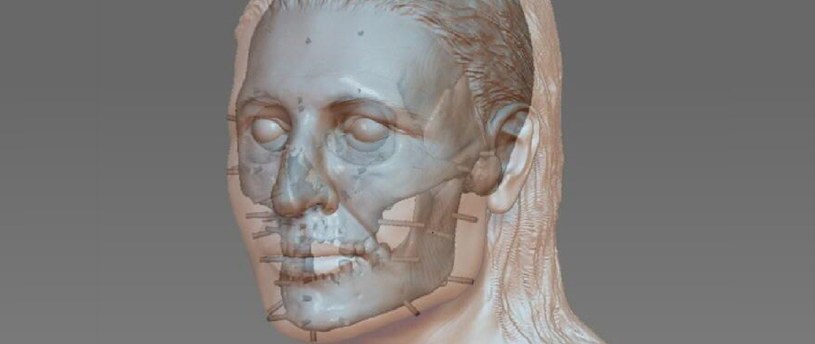 Rekonstrukcja 3D twarzy i wersyfikacja metodą superprojekcji, rys. Dorota Lorkiewicz-Muszyńska /PAP