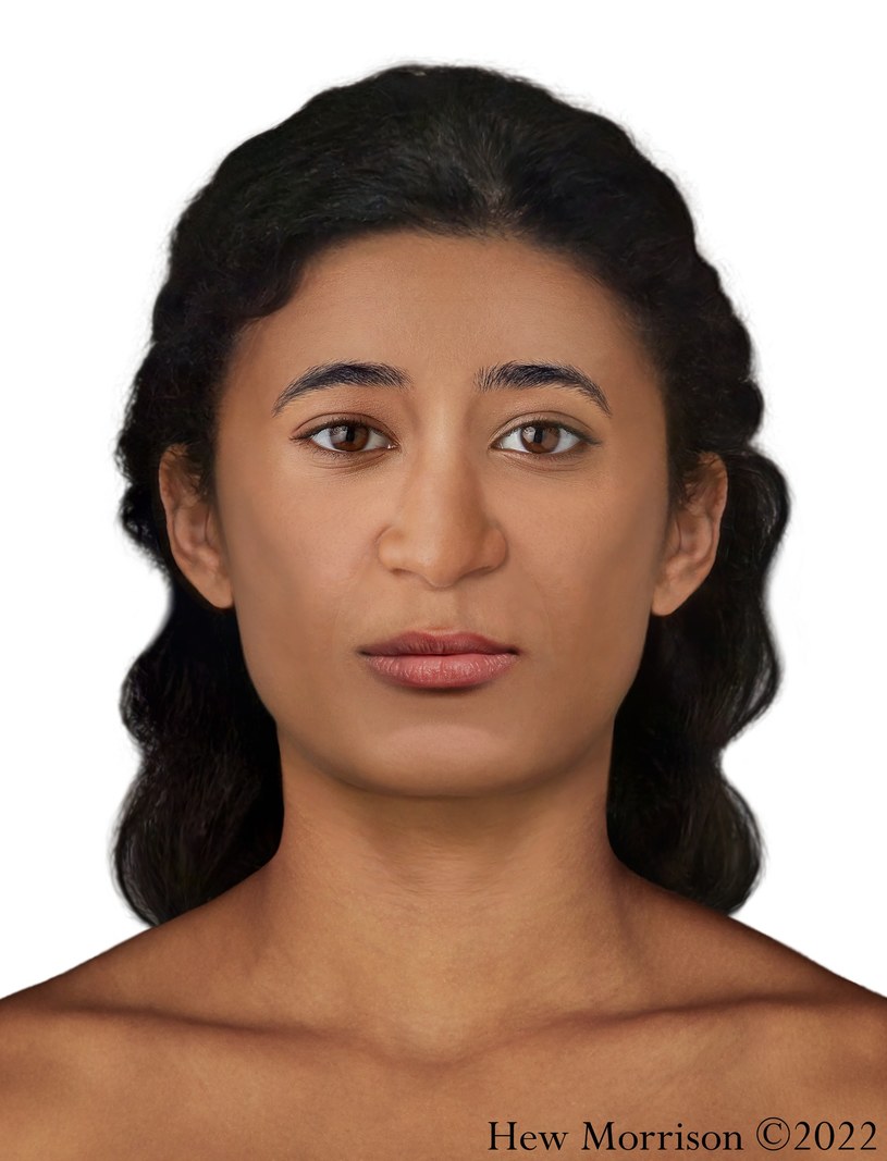 Rekonstrukcja Hewa Morrisona przedstawia kobietę w tradycyjnej wizualizacji /Warsaw Mummy Project Human /Facebook