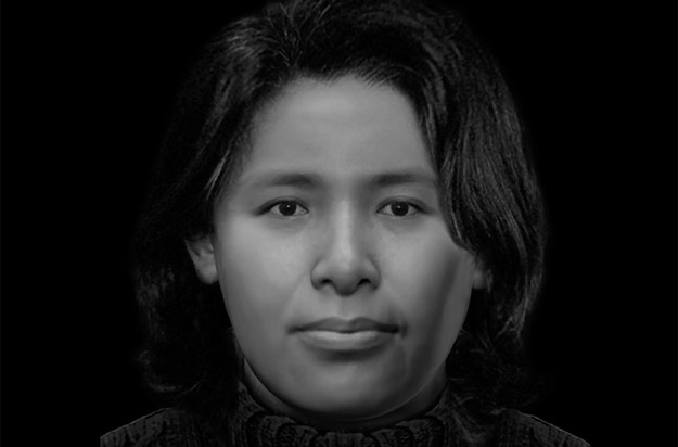 Rekonstrukcja twarzy kobiety, której zwłoki znaleziono w rzece Gaasp  w 1999 roku /Interpol /