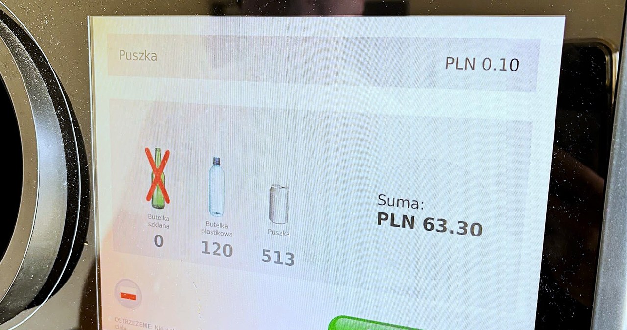 Rekordowa kwota ponad 60 zł z butelkomatu Lidla w Polsce. /Materiały udostępnione w serwisie Threads /