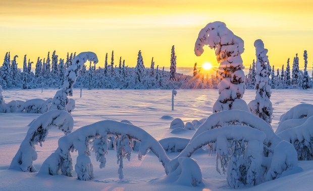 Rekordowe mrozy w Laponii. Finlandia skuta lodem