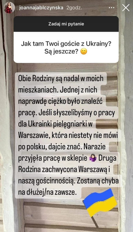 Relacja Joanny Jabłczyńskiej na Instagramie /Instagram /materiały prasowe