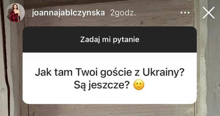 Relacja Joanny Jabłczyńskiej na Instagramie /Instagram /materiały prasowe