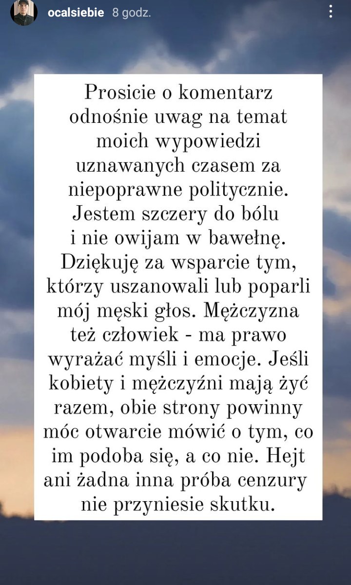 relacja profilu Rafała Olszaka /Instagram /Instagram