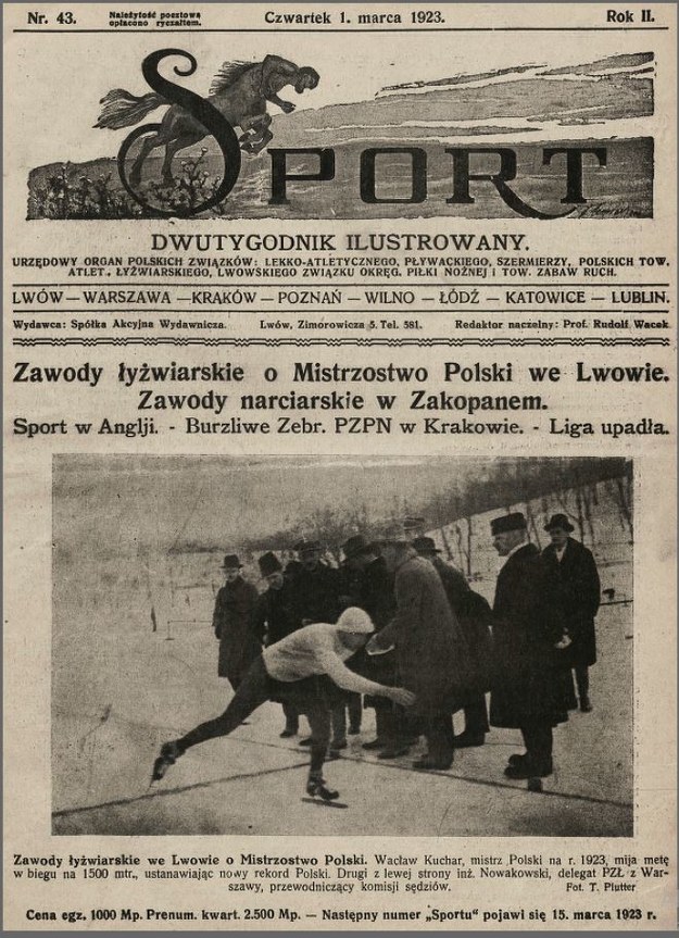 Relacja Sportu z Mistrzostw Polski we Lwowie w 1923 roku /Materiały promocyjne