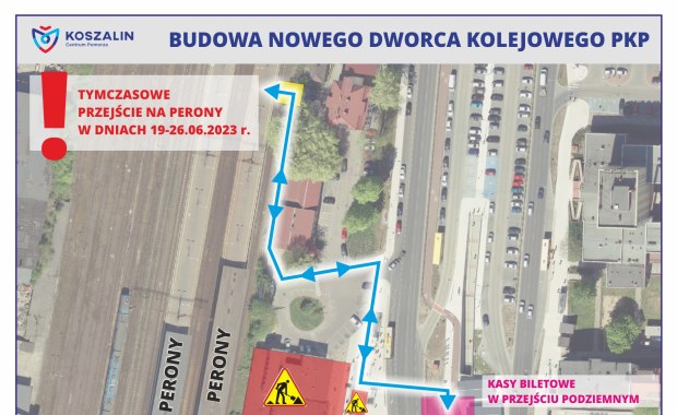 Remont dworca w Koszalinie. Utrudnienia dla pasażerów