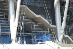 Remont schodów na Stadionie Narodowym