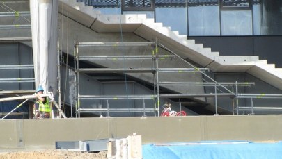 Remont schodów na Stadionie Narodowym