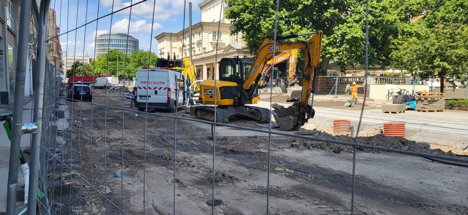 Remont torowiska przy pl. Wolności w Poznaniu /Beniamin Piłat /RMF FM