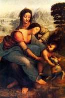 Renesans: Leonardo da Vinci, Święta Anna Samotrzeć, ok. 1510 /Encyklopedia Internautica
