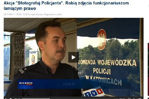 Reportaż TVS  o "Sfotografuj policjanta" /Informacja prasowa