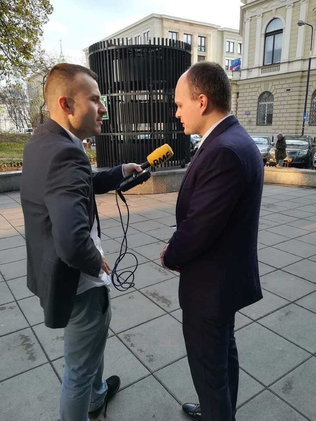 Reporter RMF FM Michał Dobrołowicz z Marcinem Biedrzyckim, niewidomym mammodiagnostą /Fot. Michał Dobrołowicz /RMF FM