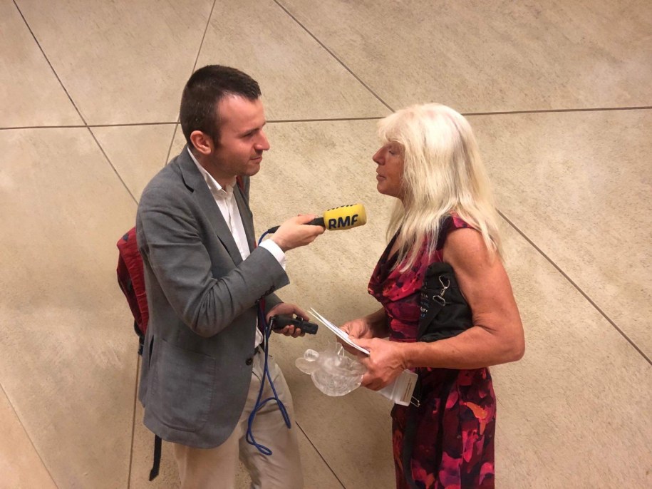 Reporter RMF FM z  Joanną Pajkowską, fot. Marta Pawliszewska /Michał Dobrołowicz, RMF FM