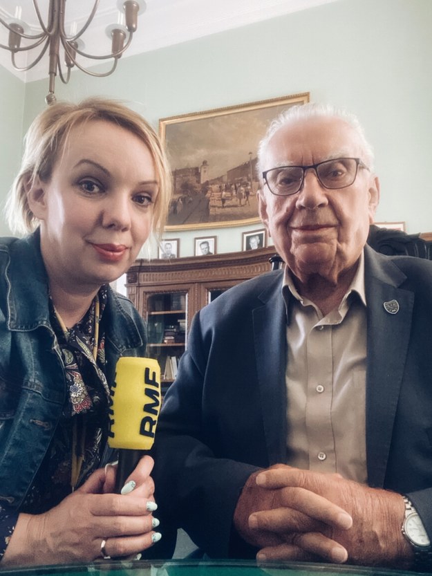 Reporterka RMF FM Magdalena Grajnert i Janusz Maksymowicz ps. „Janosz” /RMF FM