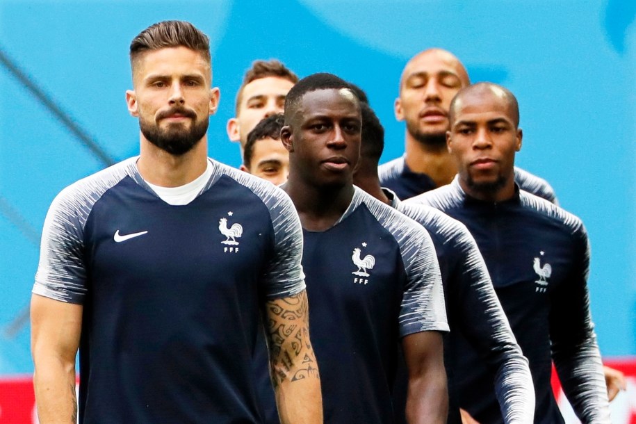 Reprezentacja Francji  podczas treningu /ETIENNE LAURENT /PAP/EPA