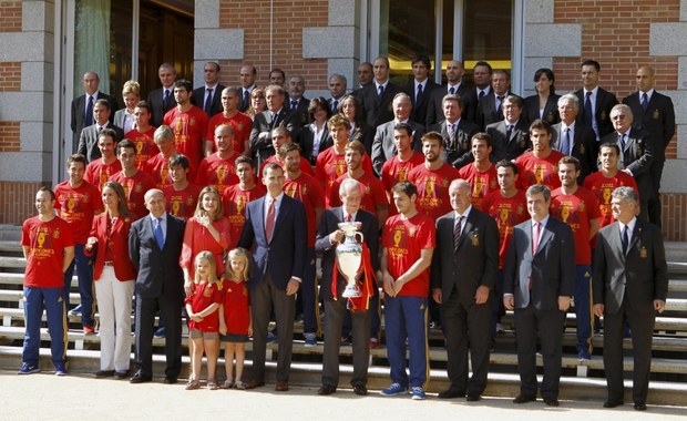 Reprezentacja Hiszpanii spotkała się z królem Juanem Carlosem