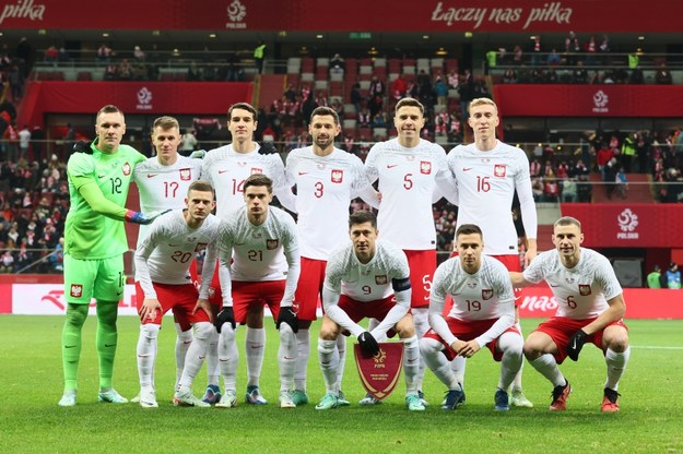 Reprezentacja Polski w meczu z Łotwą 21 listopada 2023 roku /Leszek Szymański /PAP