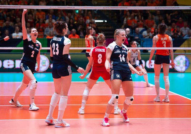 Reprezentacja Polski w siatkówce kobiet podczas meczu z Niderlandami /fivb /