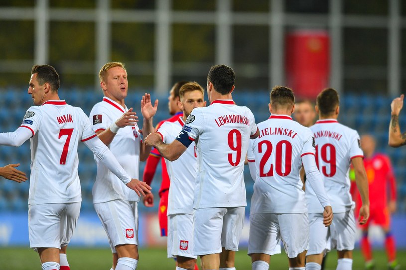Reprezentanci Polski w trakcie meczu na Stadionie Śląskim w Chorzowie /Newspix