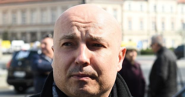 Reprezentant protestujących taksówkarzy Rafał Piotr Jurek /PAP